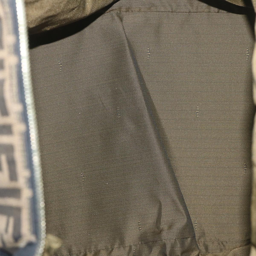 FENDI Zucca Canvas Boston Bag Brown Blackyk9376