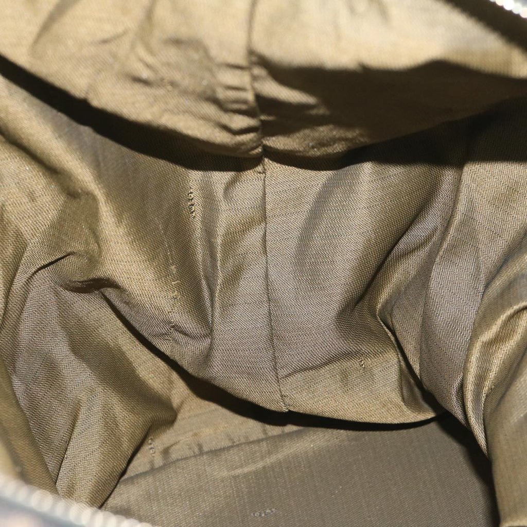 FENDI Zucca Canvas Boston Bag Brown Blackyk9376