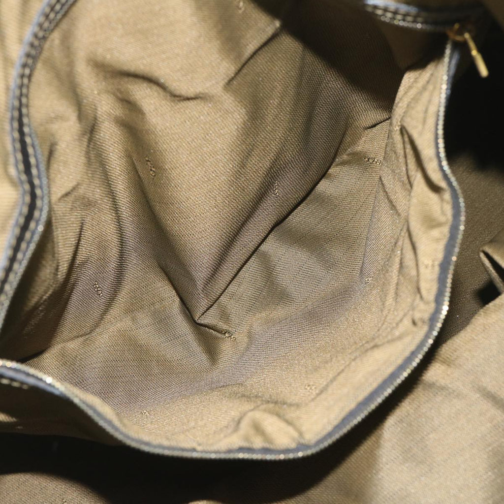 FENDI Zucca Canvas Boston Bag Brown Blackyk9376