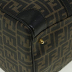 FENDI Zucca Canvas Boston Bag Black Brown 279 255090 049yk9394
