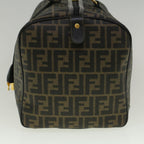FENDI Zucca Canvas Boston Bag Black Brown 279 255090 049yk9394