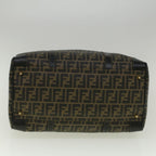 FENDI Zucca Canvas Boston Bag Black Brown 279 255090 049yk9394