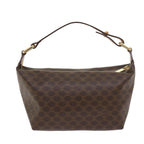 CELINE Macadam Canvas Hand Bag PVC Leather Brown 9399