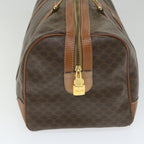 CELINE Macadam Canvas Boston Bag PVC Leather Brown 9426