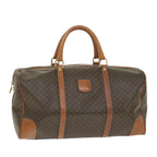 CELINE Macadam Canvas Boston Bag PVC Leather Brown 9442