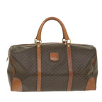 CELINE Macadam Canvas Boston Bag PVC Leather Brown 9442