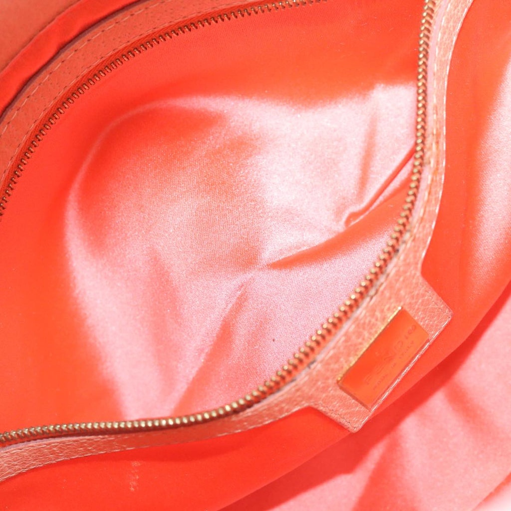 FENDI Mamma Baguette Shoulder Bag Leather Pink 2373 26725 018yk9474