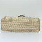 FENDI Zucchino Canvas Shoulder Bag Beigeyk9541