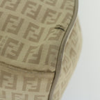 FENDI Zucchino Canvas Shoulder Bag Beigeyk9541