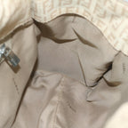 FENDI Zucchino Canvas Shoulder Bag Beigeyk9541