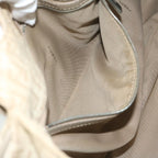 FENDI Zucchino Canvas Shoulder Bag Beigeyk9541