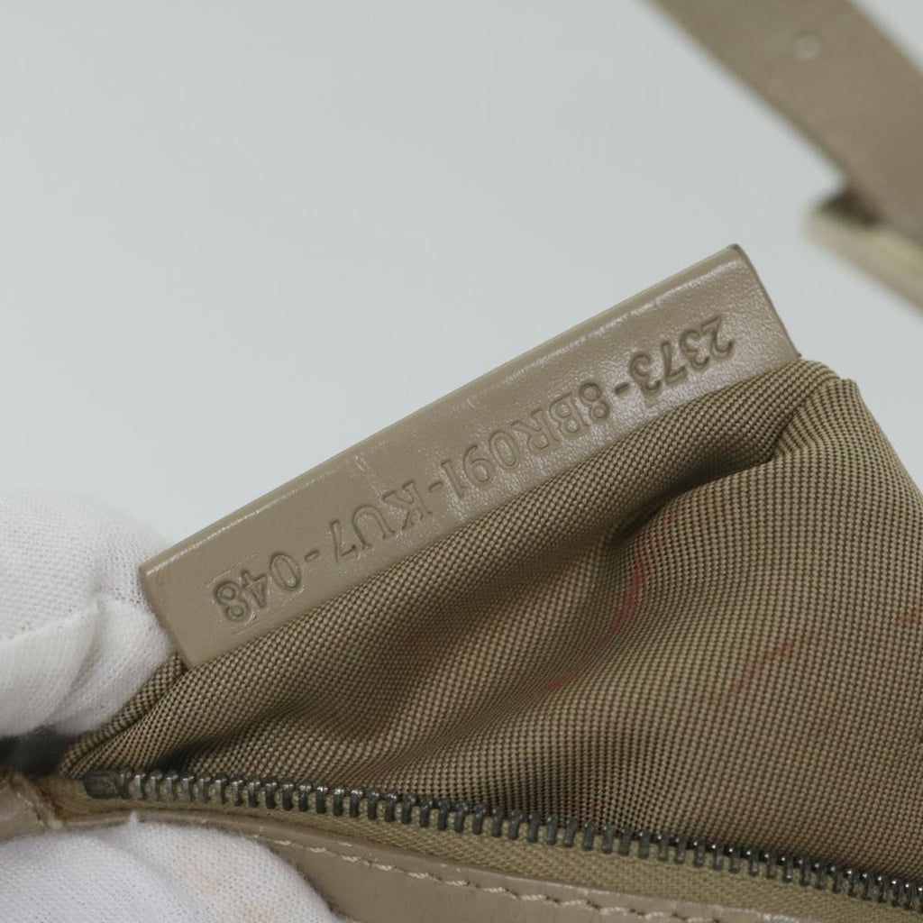 FENDI Zucchino Canvas Shoulder Bag Beigeyk9541