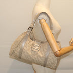 FENDI Zucchino Canvas Shoulder Bag Beigeyk9541