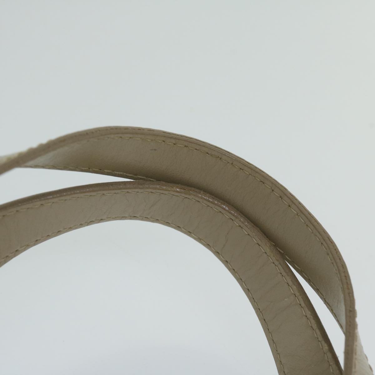 FENDI Zucchino Canvas Shoulder Bag Beigeyk9541