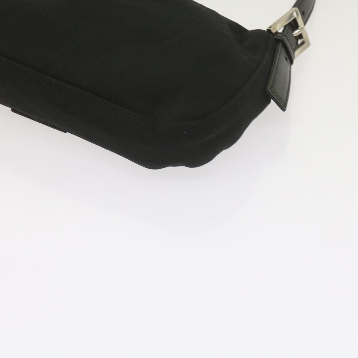 FENDI Mamma Baguette Shoulder Bag Nylon Blackyk9545