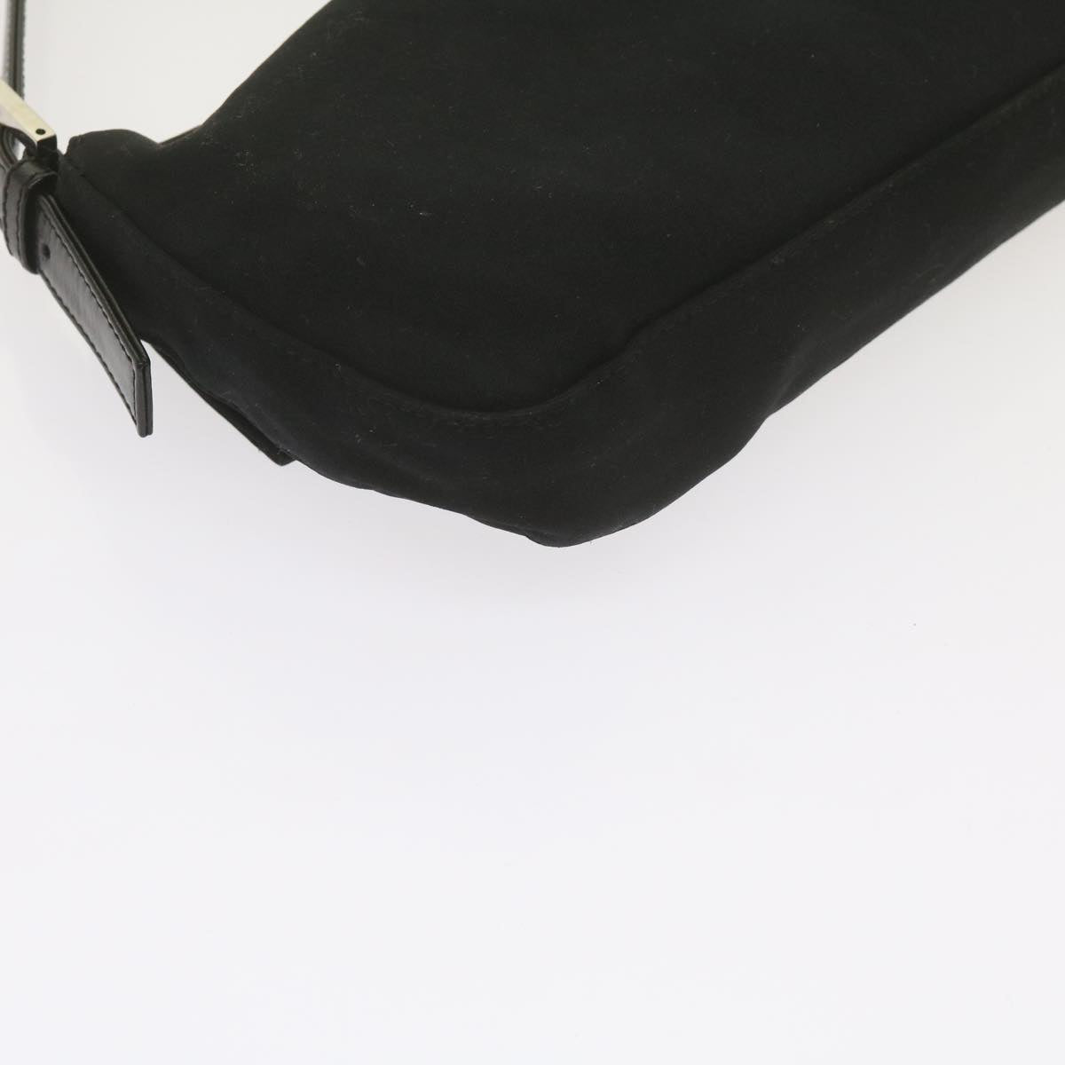 FENDI Mamma Baguette Shoulder Bag Nylon Blackyk9545