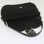 FENDI Mamma Baguette Shoulder Bag Nylon Blackyk9545