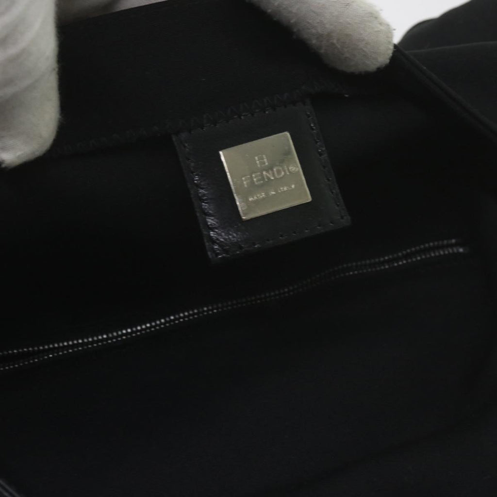 FENDI Mamma Baguette Shoulder Bag Nylon Blackyk9545