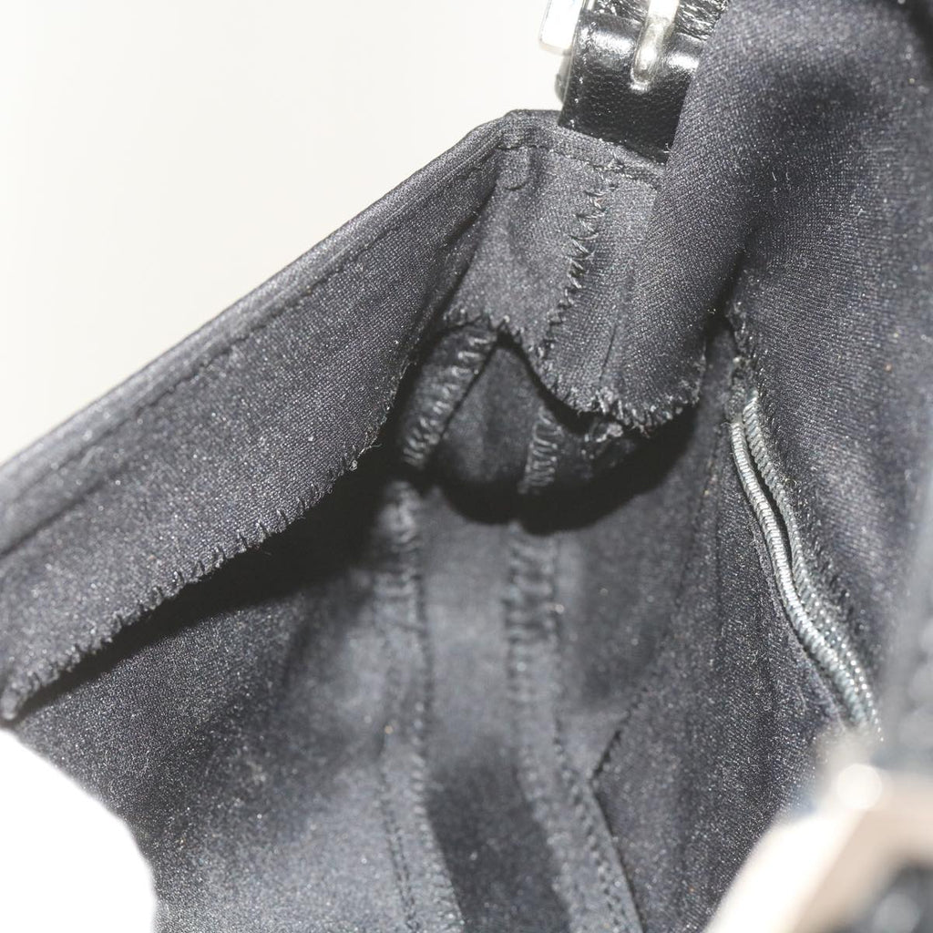 FENDI Mamma Baguette Shoulder Bag Nylon Blackyk9545