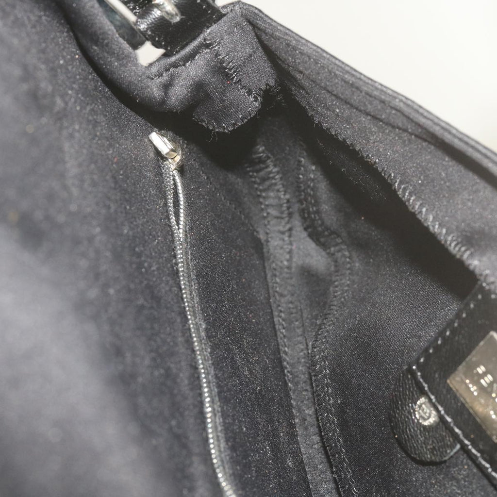 FENDI Mamma Baguette Shoulder Bag Nylon Blackyk9545