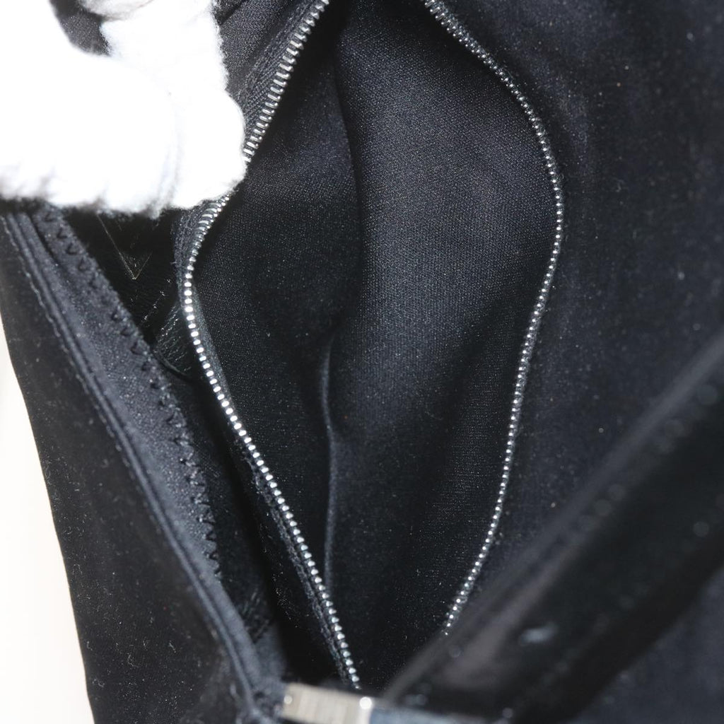 FENDI Mamma Baguette Shoulder Bag Nylon Blackyk9545