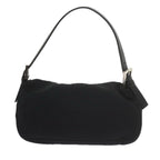FENDI Mamma Baguette Shoulder Bag Nylon Blackyk9545