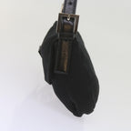 FENDI Mamma Baguette Shoulder Bag Nylon Blackyk9545