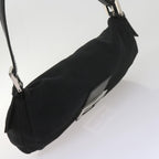FENDI Mamma Baguette Shoulder Bag Nylon Blackyk9545