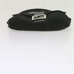 FENDI Mamma Baguette Shoulder Bag Nylon Blackyk9545