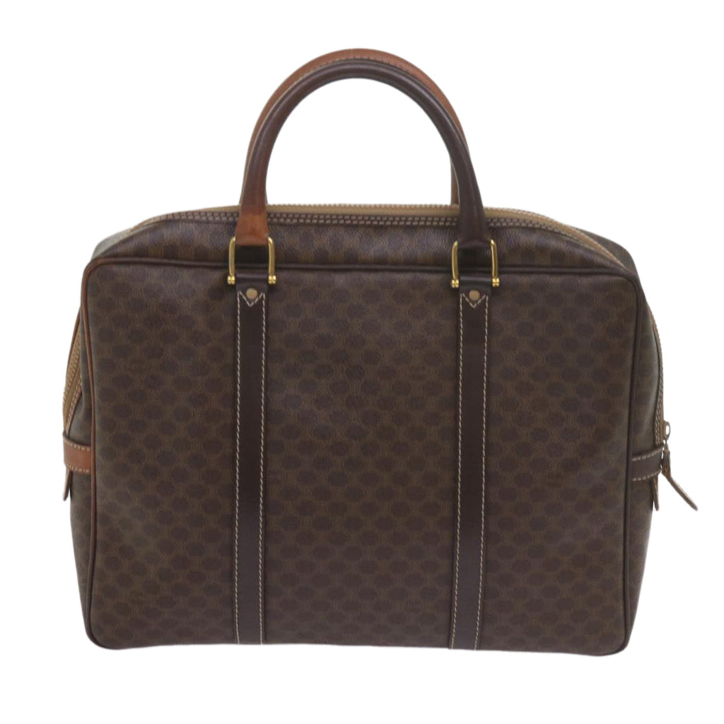 CELINE Macadam Canvas Hand Bag PVC Brown 9579