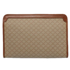 CELINE Macadam Canvas Clutch Bag Beige 9598