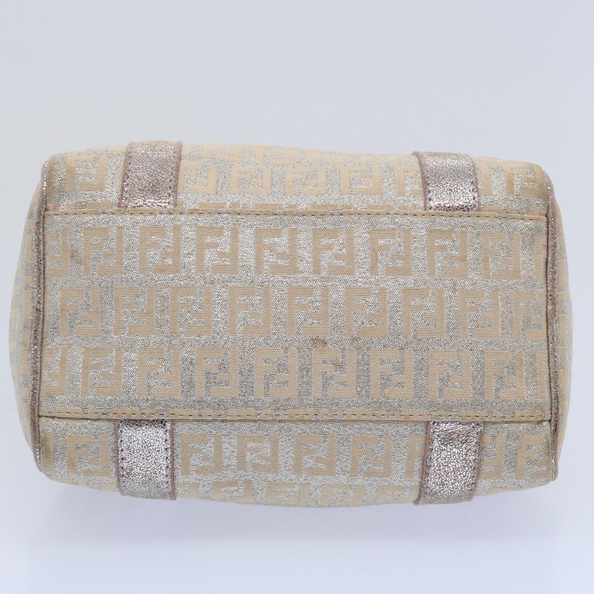 FENDI Zucchino Canvas Hand Bag Silveryk9629