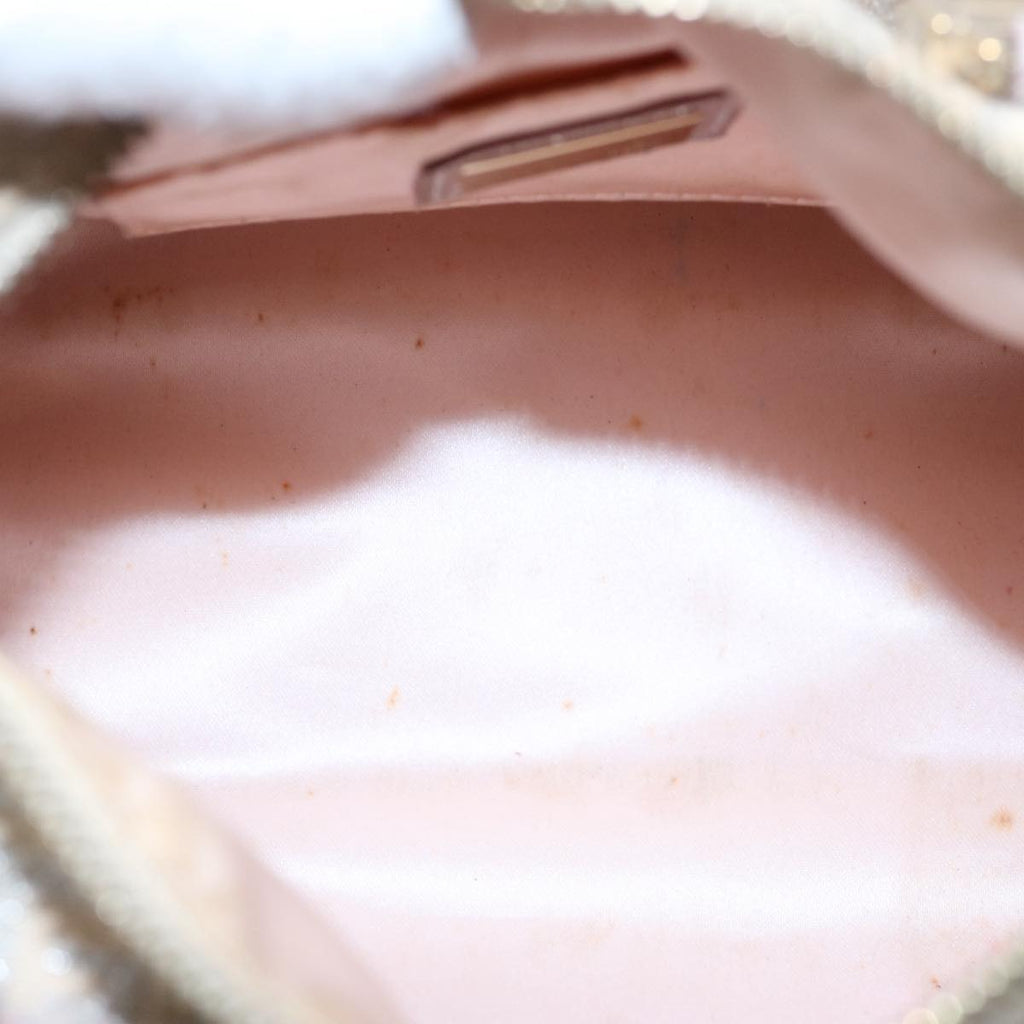 FENDI Zucchino Canvas Hand Bag Silveryk9629