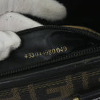 FENDI Zucca Canvas Boston Bag Black Brownyk9674