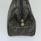 FENDI Zucca Canvas Boston Bag Black Brownyk9674