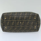 FENDI Zucca Canvas Boston Bag Black Brownyk9674