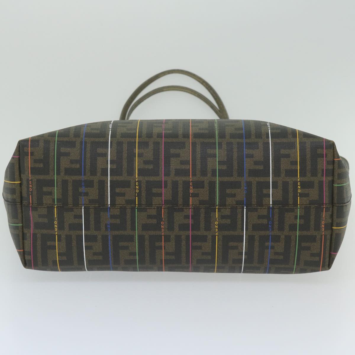 FENDI Zucca Canvas Tote Bag Brown Blackyk9679