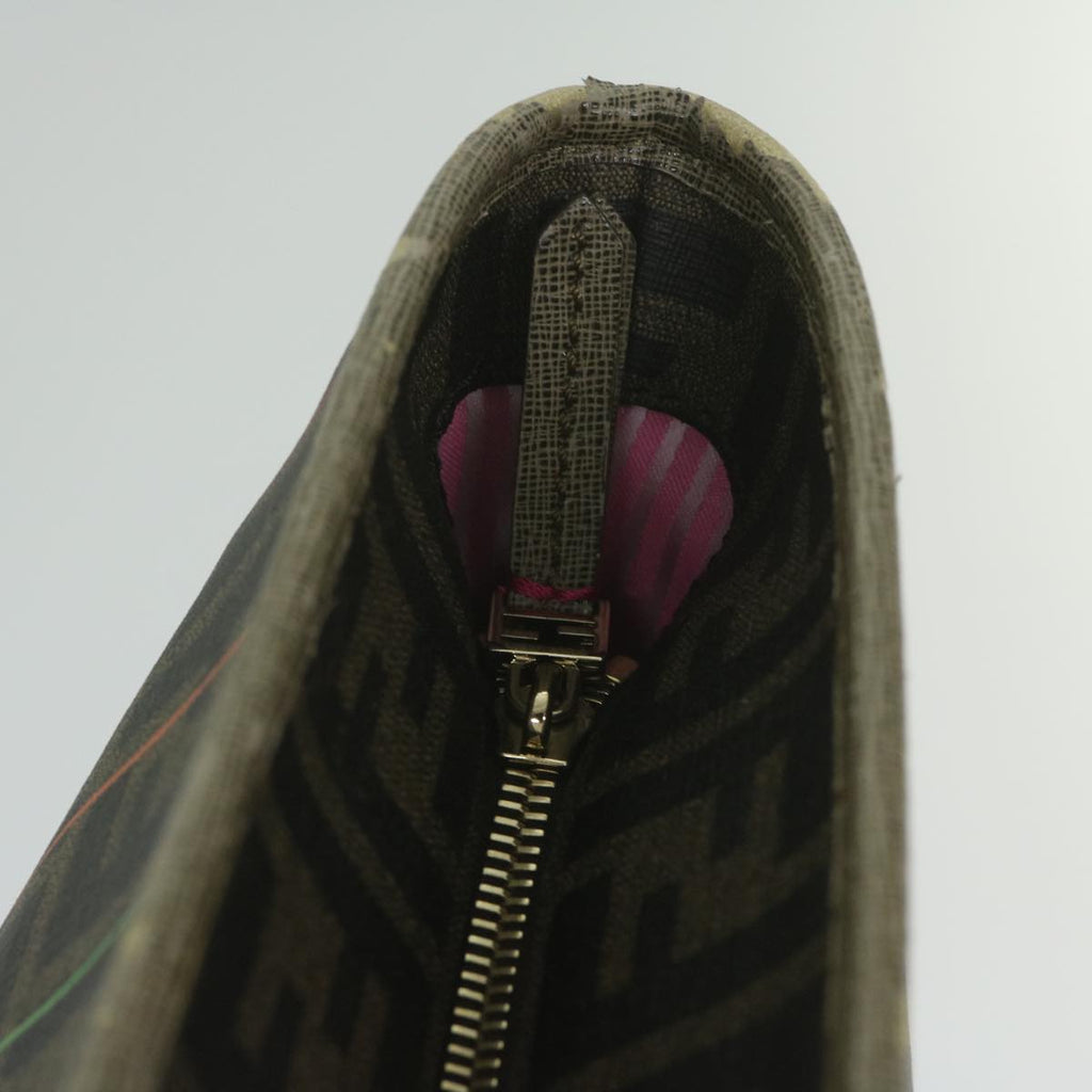 FENDI Zucca Canvas Tote Bag Brown Blackyk9679