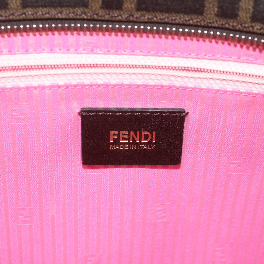 FENDI Zucca Canvas Tote Bag Brown Blackyk9679