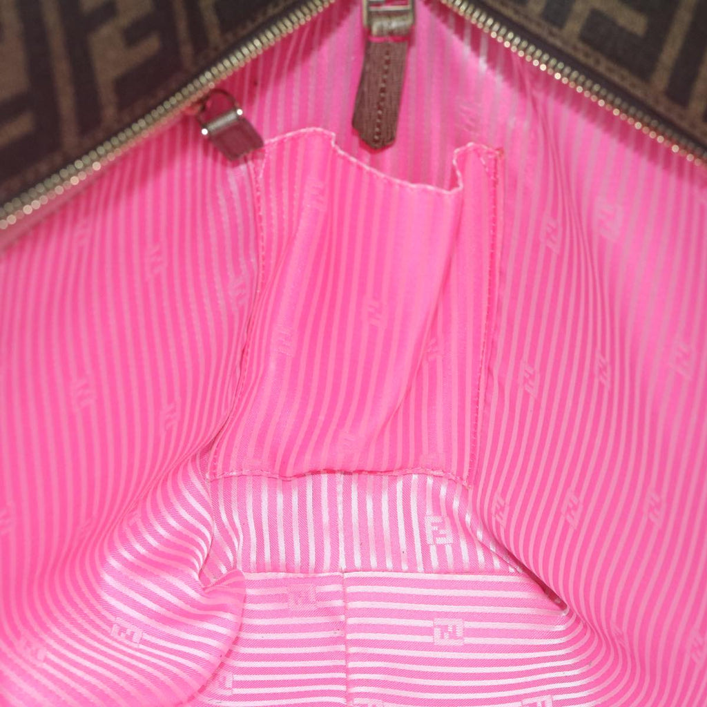 FENDI Zucca Canvas Tote Bag Brown Blackyk9679