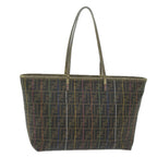 FENDI Zucca Canvas Tote Bag Brown Blackyk9679
