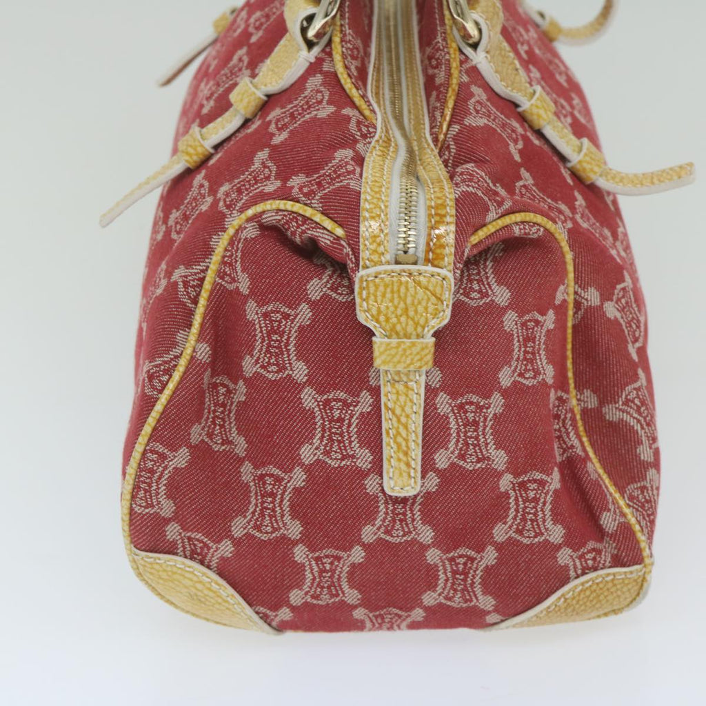 CELINE Paris Macadam Canvas Shoulder Bag Red 9681