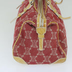 CELINE Paris Macadam Canvas Shoulder Bag Red 9681