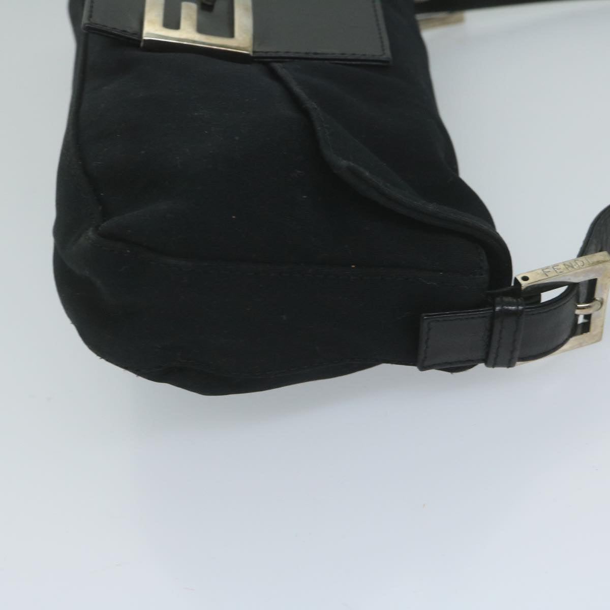 FENDI Mamma Baguette Shoulder Bag Nylon Black 2355 26424 008yk9685