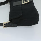 FENDI Mamma Baguette Shoulder Bag Nylon Black 2355 26424 008yk9685