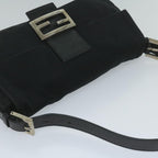 FENDI Mamma Baguette Shoulder Bag Nylon Black 2355 26424 008yk9685