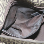 FENDI Zucchino Canvas Mamma Baguette Shoulder Bag Brownyk9694