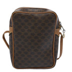 CELINE Macadam Canvas Shoulder Bag PVC Leather Brown 9733
