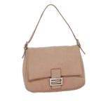 FENDI Mamma Baguette Shoulder Bag Leather Pinkyk9735