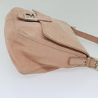 FENDI Mamma Baguette Shoulder Bag Leather Pinkyk9735